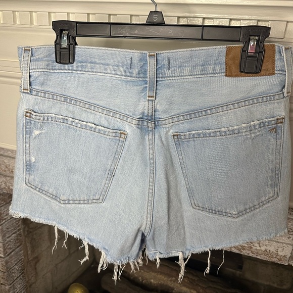 Madewell Blue Distressed Jean Shorts - Picture 2 of 4